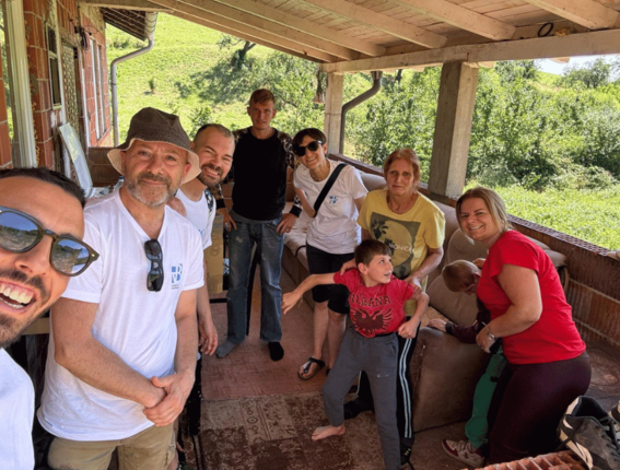 In Kosovo with a group of volunteers